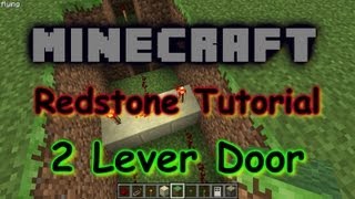 2 Lever Door Redstone how to build make [upl. by Pauline]