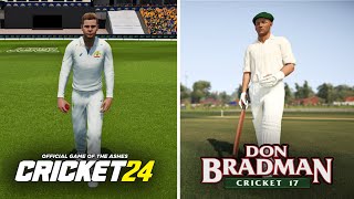 CRICKET 24 Vs Don Bradman Cricket 17  Gameplay amp Graphics Comparison [upl. by Leiba564]