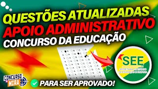 QUESTÃ•ES ATUALIZADAS APOIO ADMINISTRATIVO CONCURSO EDUCAÃ‡ÃƒO ACRE 2024 [upl. by Nnaul]