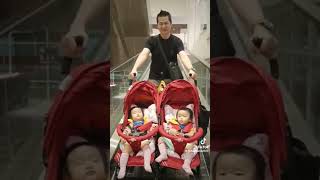 Halo Om Tante Clara Clarice bingung stroller nya ga jalan tp pemandangannya kok jalan 😂 twins [upl. by Marissa230]