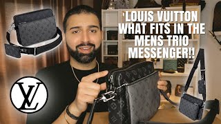 LOUIS VUITTON  MENS TRIO MESSENGER BAG  What Fits amp Mini Review [upl. by Rachael]