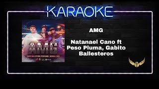 AMG  Karaoke  â€¢ Peso Pluma Ã— Natanael Cano Ã— Gabito Ballesteros [upl. by Nasya208]