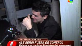 Ale Sergi agredió a cronista de Intrusos [upl. by Ludly]