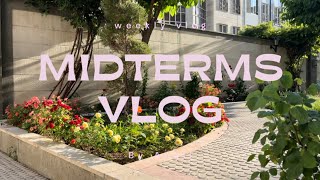 MIDTERMS VLOG  last midterms ever going to cafes studying friends cats [upl. by Leinnad262]