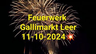 Feuerwerk Gallimarkt Leer💥 11102024 [upl. by Iphlgenia615]