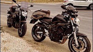 Yamaha fz6 vs Xj6 Rolling Race [upl. by Yenobe323]