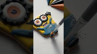 Minion cookie💛🍌 recipes and supplies linked in my bio cookiedecorating oddlysatisfying asmr [upl. by Birdt]