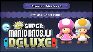 Super Mario Bros U Deluxe  Frosted Glacier  Swaying Ghost House [upl. by Nacnud]