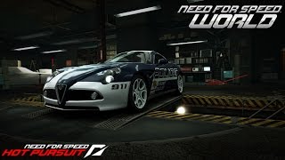 Need for Speed World Alfa Romeo 8C Competizione Hot Pursuit SCPD [upl. by Hamid]