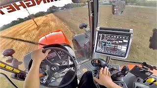 CAB VIEW  Kubota M7172  aratro Nardi aratura 45cm fuori solco pioggia [upl. by Elwira]