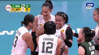 DLSU EXECUTES 100 RUN vs UST 🎯  UAAP SEASON 86 WOMENS VOLLEYBALL [upl. by Ecnaiva364]