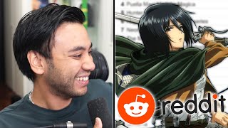 Gigguk REACTS to Reddits Top 100 Anime [upl. by Yerag]