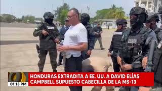 Honduras extradita a EEUU a David Elías Campbell cabecilla de las MS13 [upl. by Ecinereb]