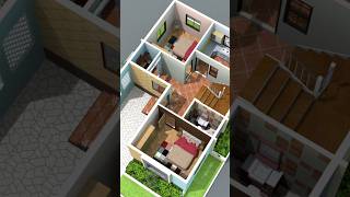 24×33 house plan  2bhk house design with car parking ghar home houseplan [upl. by Derinna]