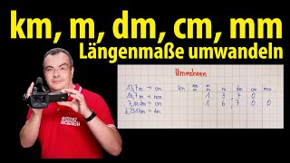 km m dm cm mm  Maßeinheiten umwandeln  Längenmaße  Lehrerschmidt [upl. by Fauver240]