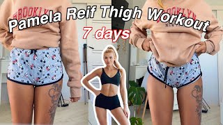 Slim Legs In 7 Days  I tried Pamela Reifs Thigh Workout [upl. by Jacobson]