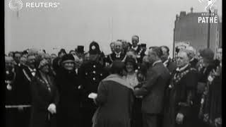 ENGLAND POLITICS Cabinet minister Miss Margaret Bondfield opens new promenade at Morecambe 1931 [upl. by Ettelohcin]