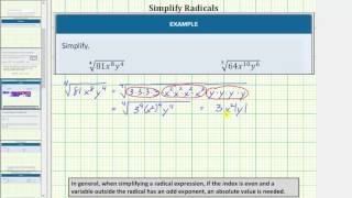 Simplify Nth Roots with Variables [upl. by Aicilanna756]