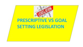 Nebosh IDIP  Prescriptive vs Goal Setting Legislation [upl. by Jacobson43]