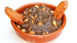 Receta de espinacas con garbanzos [upl. by Rafferty]