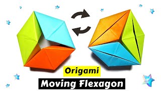 How To Make A Paper MOVING FLEXAGON  Fun amp Easy Origami Toy  Paper Flexagon Toy [upl. by Iblok]