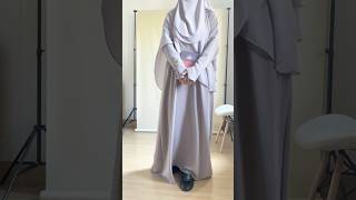 abaya khaki dan hijab ashgrey so fine abaya hijabinstan ootd hijabstyle [upl. by Abbotsun63]