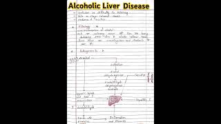 What is Alcoholic Liver Disease Handwritten class notes of pharmacy 📝 Pharmacotherapeutics 🥰❣️💫 [upl. by Nodroj949]