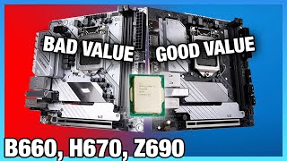 Intel Motherboard Differences H670 Specs Explained vs Z690 B660 amp H610 2022 [upl. by Wolsniw]