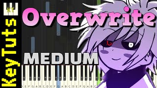 Overwrite XChara’s Theme from Underverse  Medium Mode Piano Tutorial Synthesia [upl. by Aynwat]