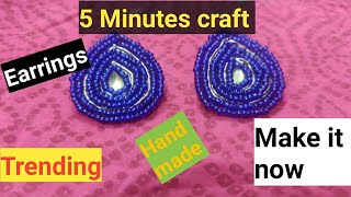 How to make earrings 5minute new diy craft meenakshi jangra [upl. by Melan108]