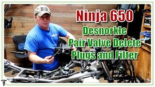 Kawasaki Ninja 650  Under the Air Box  Ride Rehab ep3 [upl. by Yroffej]