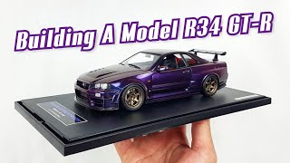 Building A Skyline R34 Model Car in 10 Mins [upl. by Elimac526]