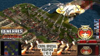 China Special Weapons 1 vs 5 HARD Generals  Command amp Conquer Generals ShockWave Gameplay [upl. by Butterworth]