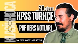 Sözcükte Anlam Konu Anlatımı PDF  2025 KPSS TÜRKÇE  20GÜN [upl. by Welford]