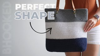 How to crochet a bag with PERFECT shape [upl. by Ahsieka]