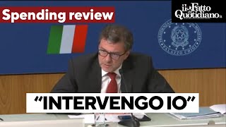 Giorgetti quotSpending review Interverrà il ministro delle Finanze due miliardi nel 2024quot [upl. by Driskill495]