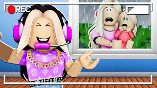 MEAN YOUTUBER Kicked Out Baby Sister Roblox [upl. by Parlin]