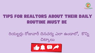 TIPS FOR REALTORS ABOUT THEIR DAILY ROUTINE MUST BE [upl. by Natsud]