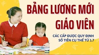 Bảng lương mới của giáo viên các cấp được quy định số tiền cụ thể từ 17 Báo Lao Động [upl. by Nylteak853]