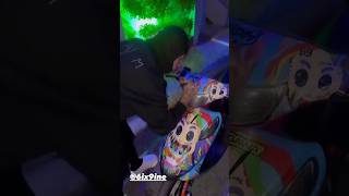 6ix9ine signs a fan custom Tattletales logo album theme bike [upl. by Rosina]