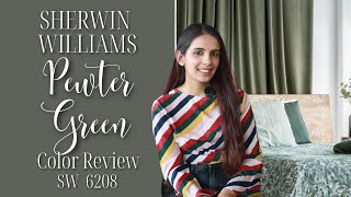 Sherwin Williams Pewter Green SW 6208 Color Review [upl. by Nevs569]