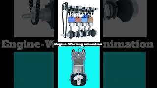 EngineWorking Animation📌 combustionengine automotive automobileengine engine 3dengineicengine [upl. by Logan]