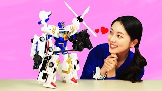 유라 장난감toy헬로 카봇 k캅스 경찰특공대 4단 합체 변신 로봇 hello carbot police car Transforming robots Transformer [upl. by Bunting]