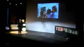 TEDxTweet Sugata Mitra shows how kids teach themselves Antonella Broglia at TEDxBilbao [upl. by Burk307]