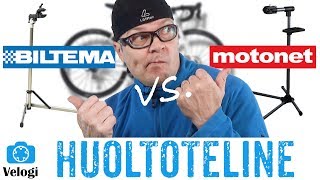 Millainen pyörän huoltoteline Biltema vs Motonet vertailu [upl. by Stein]