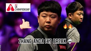 Zhang Anda 147 Break UK Championship  ZhangAnda Titan  Snooker so side [upl. by Innoc]