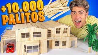 Como construir una casa con palitos de helado  An amazing popsicle stick House [upl. by Ahtebat]