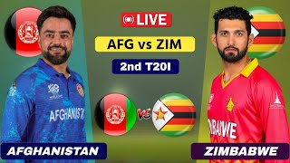 Afghanistan vs Zimbabwe Live  2nd T20  AFG vs ZIM Live  Scores and Commentary [upl. by Pfister]