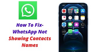 iPhone WhatsApp contacts not showing names FIXED [upl. by Husch]