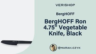 BergHOFF BergHOFF Ron 475quot Vegetable Knife Black Review [upl. by Nylirak847]